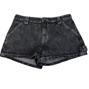 Vigoss Black Denim Carpenter Shorts Mid Rise Womens 29 New with Tags